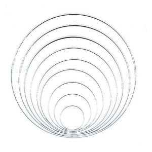 Anello di metallo bianco diametro 30 cm - STAFIL