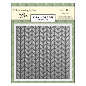 3D Embossing Folder - Knitted 6x6 - LISA HORTON CRAFTS