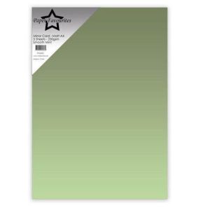 Opalescent Green A4 Mirror Card Matte 250gsm 5 fogli - PAPER FAVOURITES