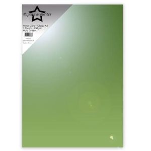 Holly Green A4 Mirror Card Glossy 250gsm 5 fogli - PAPER FAVOURITES