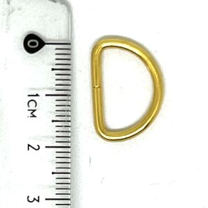 Anello a D 20mm 1 pezzo oro - ROSSO CREATIVO
